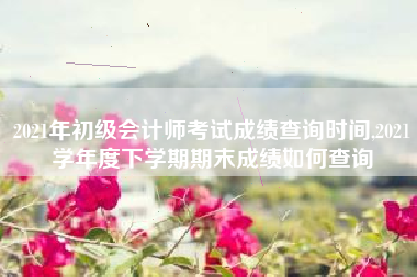 2021年初级会计师考试成绩查询时间,2021学年度下学期期末成绩如何查询