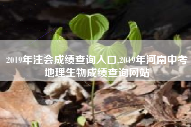 2019年注会成绩查询入口,2019年河南中考地理生物成绩查询网站