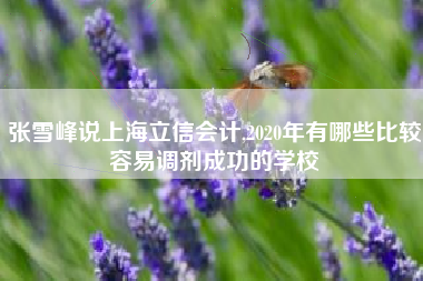 张雪峰说上海立信会计,2020年有哪些比较容易调剂成功的学校
