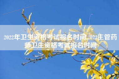 2022年卫生资格考试报名时间,2022主管药师卫生资格考试报名时间