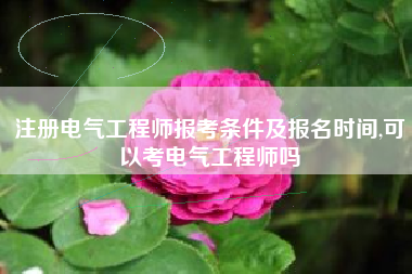 注册电气工程师报考条件及报名时间,可以考电气工程师吗