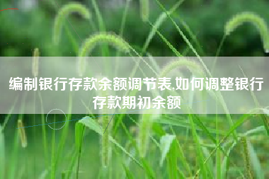 编制银行存款余额调节表,如何调整银行存款期初余额