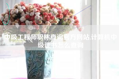 中级工程师职称查询官方网站,计算机中级证书怎么查询