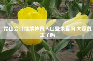 昆山会计继续教育入口登录官网,大家复工了吗
