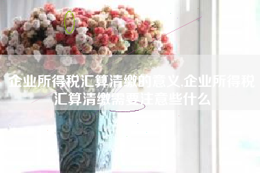 企业所得税汇算清缴的意义,企业所得税汇算清缴需要注意些什么