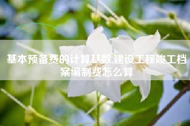 基本预备费的计算基数,建设工程竣工档案编制费怎么算