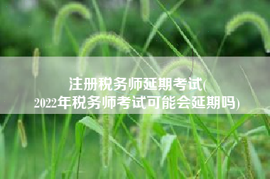 注册税务师延期考试(
2022年税务师考试可能会延期吗)