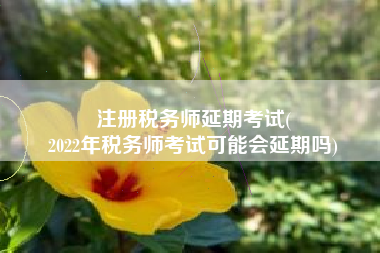 注册税务师延期考试(
2022年税务师考试可能会延期吗)