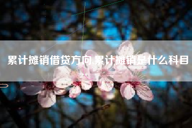 累计摊销借贷方向,累计摊销是什么科目