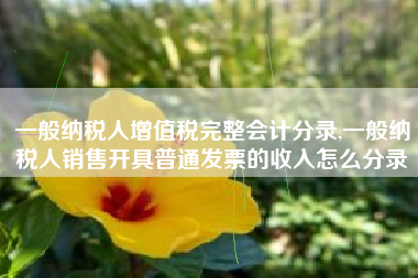 一般纳税人增值税完整会计分录,一般纳税人销售开具普通发票的收入怎么分录