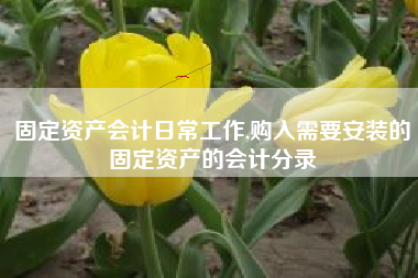 固定资产会计日常工作,购入需要安装的固定资产的会计分录
