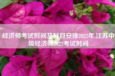 经济师考试时间及科目安排2022年,江苏中级经济师2022考试时间