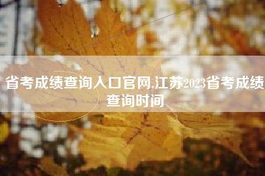 省考成绩查询入口官网,江苏2023省考成绩查询时间