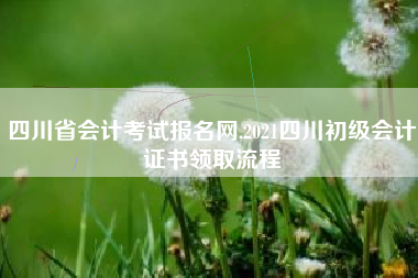 四川省会计考试报名网,2021四川初级会计证书领取流程