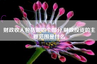 财政收入包括哪四个部分,财政投资的主要范围是什么