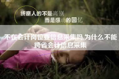 不在会计岗位要信息采集吗,为什么不能跨省会计信息采集