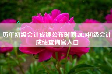 历年初级会计成绩公布时间,2020初级会计成绩查询官入口