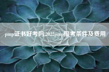 pmp证书好考吗,2022pmp报考条件及费用