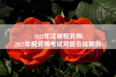 2022年注册税务师(
2022年税务师考试可能会延期吗)