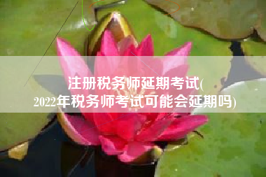 注册税务师延期考试(
2022年税务师考试可能会延期吗)