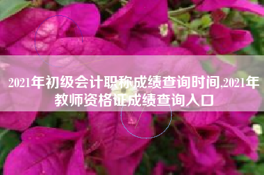 2021年初级会计职称成绩查询时间,2021年教师资格证成绩查询入口