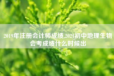 2019年注册会计师成绩,2021初中地理生物会考成绩什么时候出