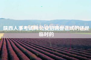 陕西人事考试网,公安招聘是正式的还是临时的