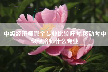 中级经济师哪个专业比较好考,移动考中级经济师什么专业
