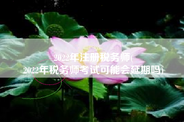 2022年注册税务师(
2022年税务师考试可能会延期吗)