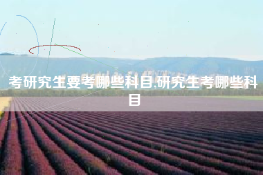 考研究生要考哪些科目,研究生考哪些科目