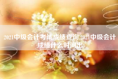 2021中级会计考试成绩查询,2021中级会计成绩什么时间出