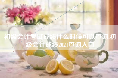 初级会计考试成绩什么时候可以查询,初级会计成绩2021查询入口