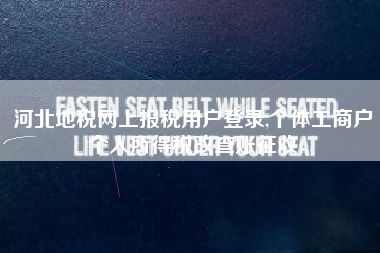 河北地税网上报税用户登录,个体工商户个人所得税改查账征收