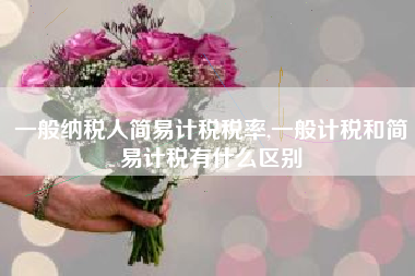 一般纳税人简易计税税率,一般计税和简易计税有什么区别