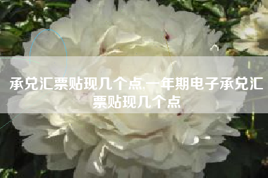 承兑汇票贴现几个点,一年期电子承兑汇票贴现几个点