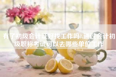 有了初级会计证好找工作吗?,通过会计初级职称考试可以去哪些单位工作