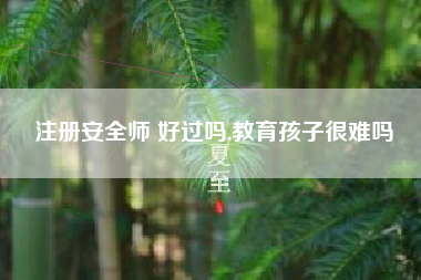 注册安全师 好过吗,教育孩子很难吗