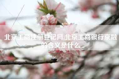 北京工商注册登记网,北京工商银行京融的含义是什么