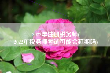 2022年注册税务师(
2022年税务师考试可能会延期吗)