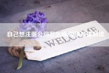 自己想注册公司怎么搞,简单易懂解读