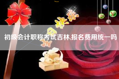 初级会计职称考试吉林,报名费用统一吗
