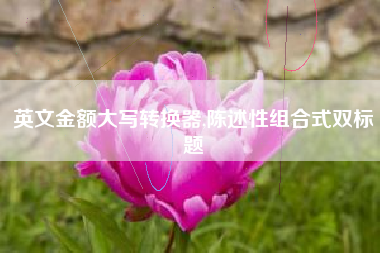 英文金额大写转换器,陈述性组合式双标题