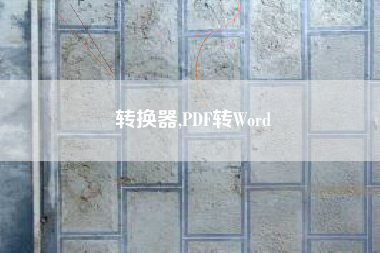 转换器,PDF转Word