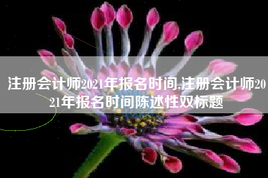 注册会计师2021年报名时间,注册会计师2021年报名时间陈述性双标题