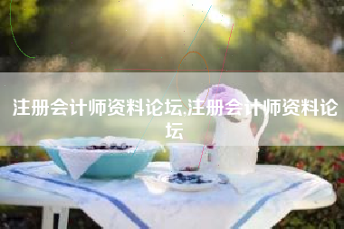 注册会计师资料论坛,注册会计师资料论坛