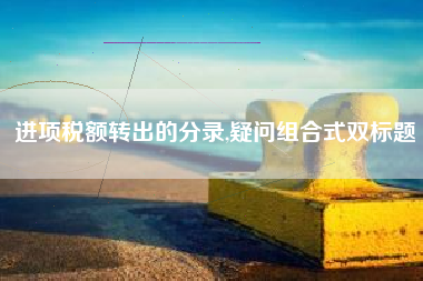 进项税额转出的分录,疑问组合式双标题