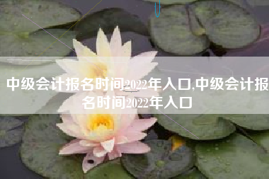 中级会计报名时间2022年入口,中级会计报名时间2022年入口