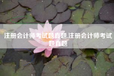注册会计师考试题真题,注册会计师考试题真题