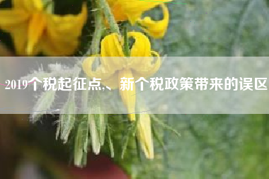 2019个税起征点,、新个税政策带来的误区