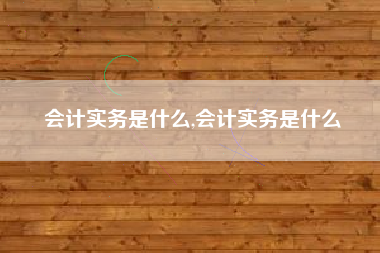 会计实务是什么,会计实务是什么